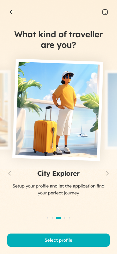 Choix du type de voyageur